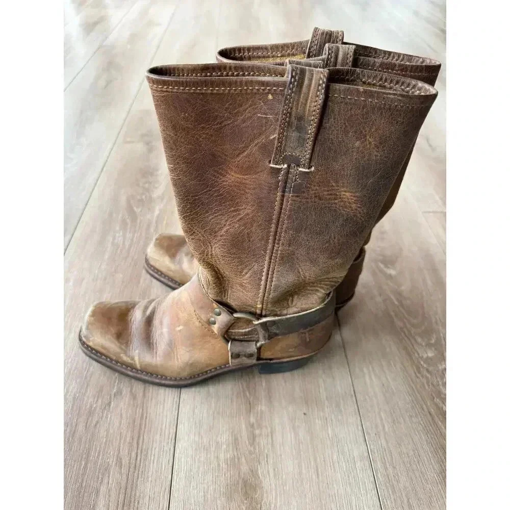 Frye Vintage 12R Harness Motorcycle Riding Boot 77300-3 Boot USA 10M - Picture 6 of 12